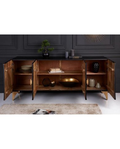 Buffet AMMONIS Manguier Massif & Doré 177cm | Altera Mobilier