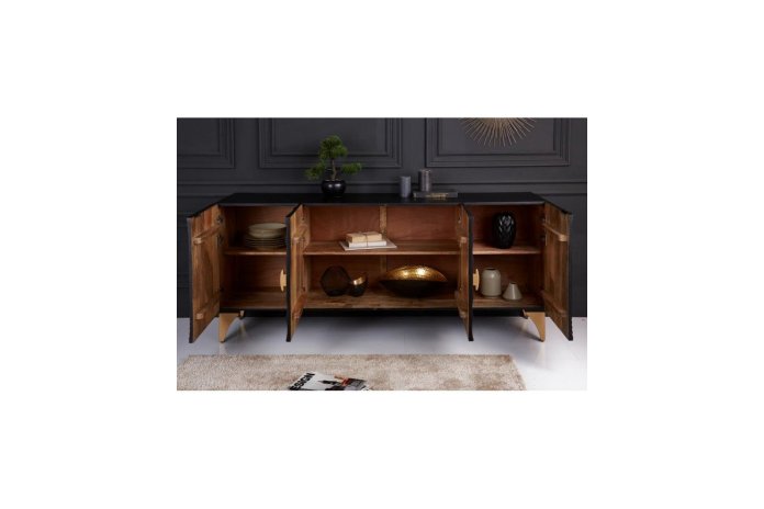 Buffet AMMONIS Manguier Massif & Doré 177cm | Altera Mobilier