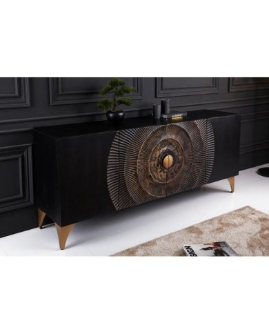 Buffet AMMONIS Manguier Massif & Doré 177cm | Altera Mobilier