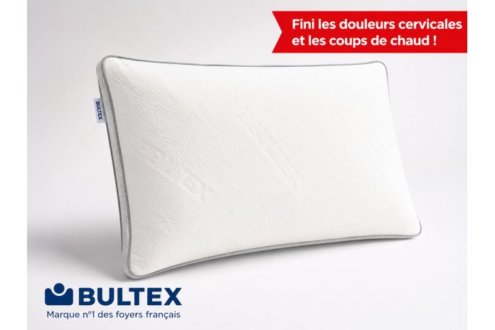 Oreiller BULTEX Aerofoam 40x60 | Mémoire de Forme & Tencel | Altera Mobilier