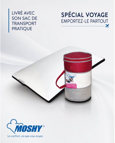 oreiller de voyage Nomad Par Moshy  emportez le partout