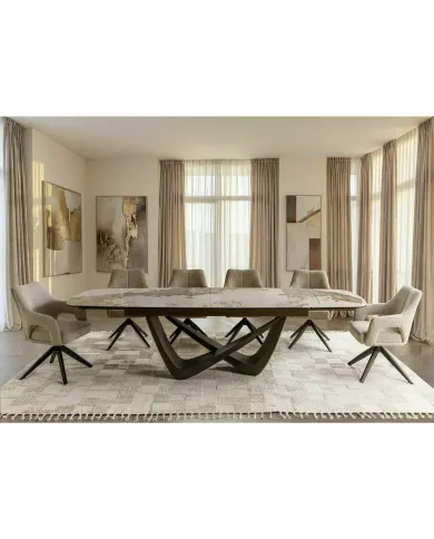 Table extensible plateau céramique 200(290)x98x77 cm Maranello