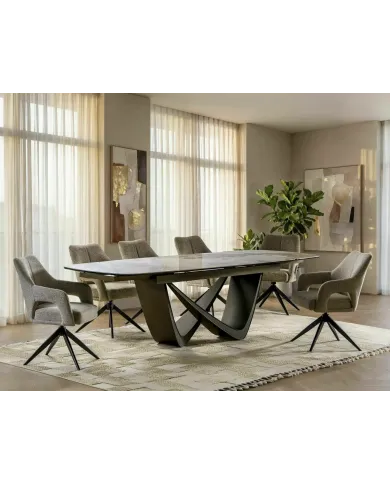 Table extensible plateau céramique 200(290)x98x77 cm Maranello