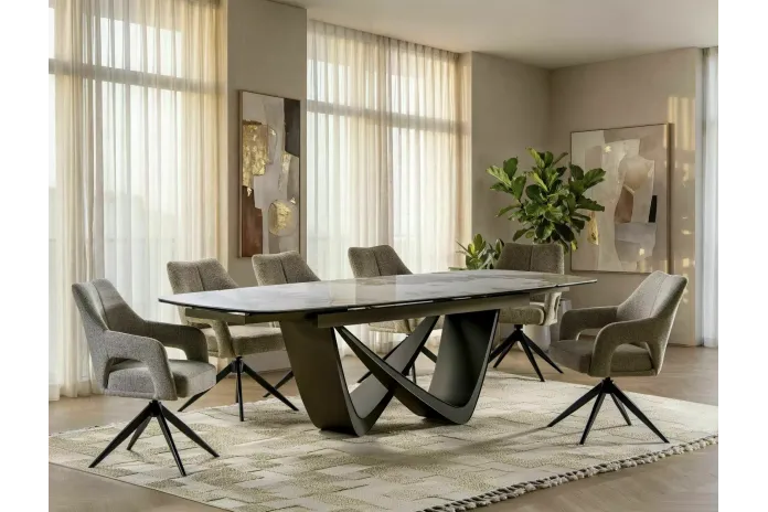 Table extensible plateau céramique 200(290)x98x77 cm Maranello
