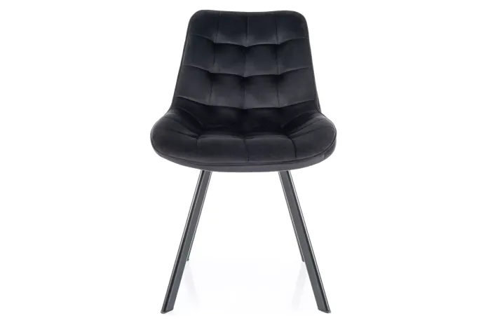 Chaise rotative à 180° avec pieds en métal en velours Monti