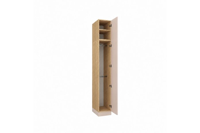 Armoire avec une porte et double penderie 35 cm cachemire Ambiance