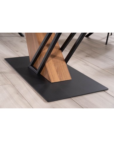 Table céramique 10 couverts  GENESE Noir cendre-frêne - Design puissant, robustesse extrême, capacité XL
