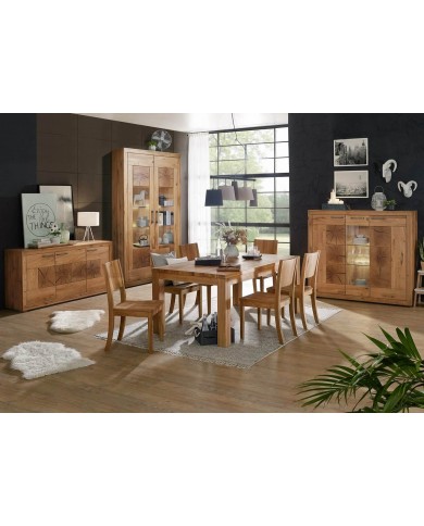 Commode chêne massif huilé - 3 portes collection Intemporel