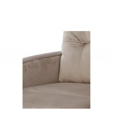 Fauteuil Inclinable manuel Tissu Velours Beige Bluvel 40 - Lotus