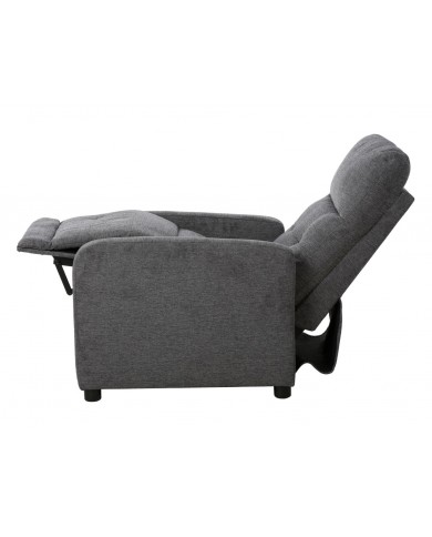 Fauteuil Inclinable manuel Tissu Velours gris Brego 18 - Lotus