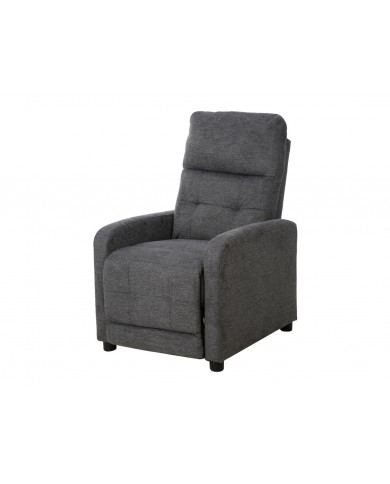 Fauteuil Inclinable manuel Tissu Velours gris Brego 18 - Lotus