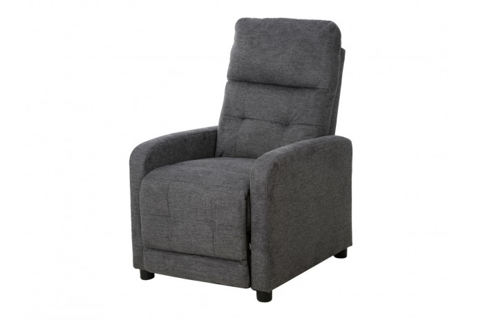 Fauteuil Inclinable manuel Tissu Velours gris Brego 18 - Lotus