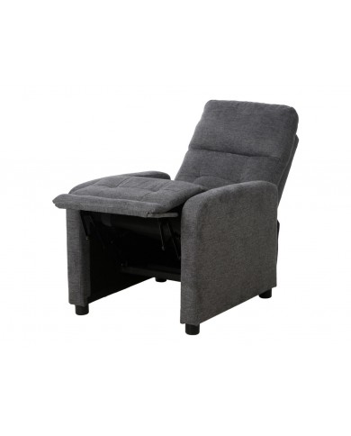 Fauteuil Inclinable manuel Tissu Velours gris Brego 18 - Lotus