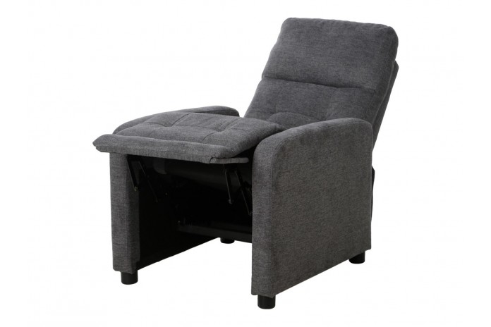 Fauteuil Inclinable manuel Tissu Velours gris Brego 18 - Lotus