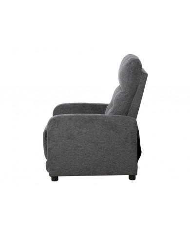 Fauteuil Inclinable manuel Tissu Velours gris Brego 18 - Lotus