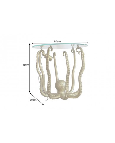 Table d'Appoint Lampe Pieuvre Dorée 50cm 50 cm Kraken