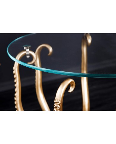 Table d'Appoint Lampe Pieuvre Dorée 50cm 50 cm Kraken