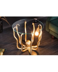 Table d'Appoint Lampe Pieuvre Dorée 50cm 50 cm Kraken