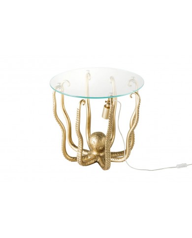 Table d'Appoint Lampe Pieuvre Dorée 50cm 50 cm Kraken