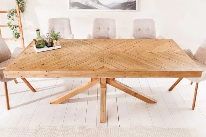 Table à manger en bois massif de pin 80 mm 160x90x78 cm FOREST