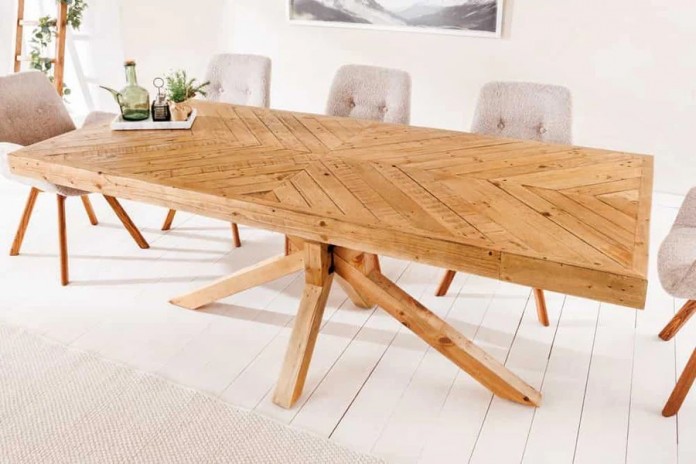 Table à manger en bois massif de pin 80 mm 160x90x78 cm FOREST