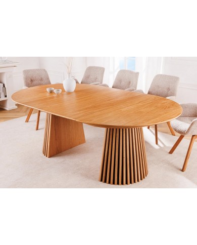 Table Ronde Extensible Chêne Naturel ARBOREA | Ø120 à 200 cm