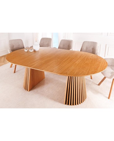 Table Ronde Extensible Chêne Naturel ARBOREA | Ø120 à 200 cm