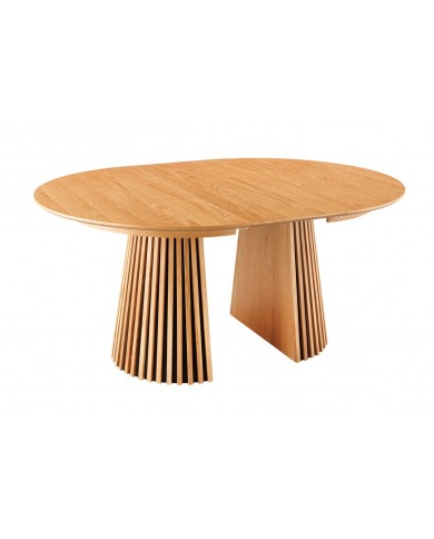 Table Ronde Extensible Chêne Naturel ARBOREA | Ø120 à 200 cm