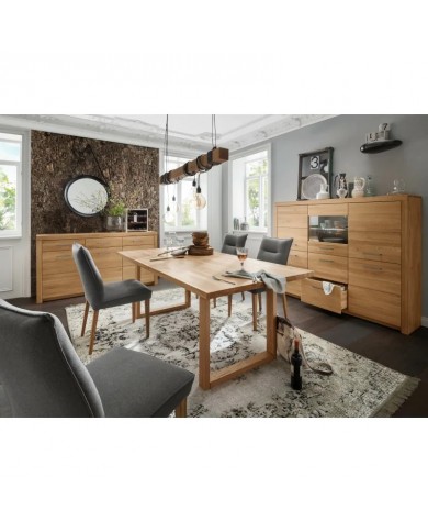 Table chêne massif Huilé transparent 200 x 100 cm Collection Prestige II