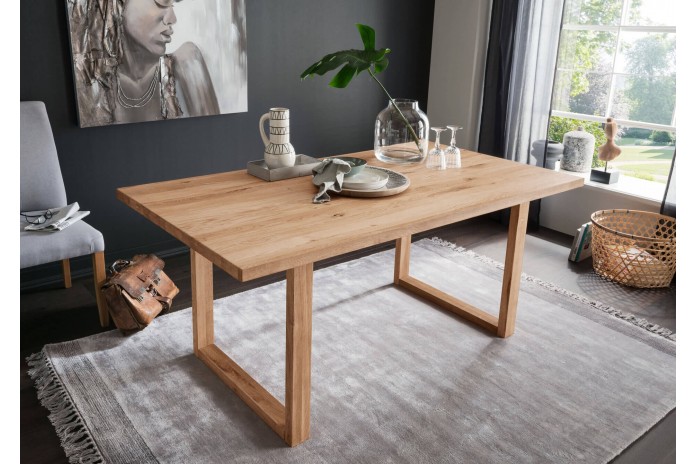 Table chêne massif Huilé transparent 200 x 100 cm Collection Prestige II