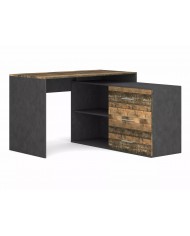 Bureau d'angle avec multiples rangements 120 cm B-013