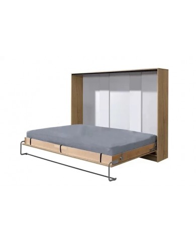 Armoire lit escamotable relevable horizontal 120x200 cm chêne sonoma Premium