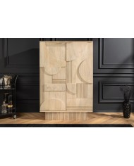 Meuble bar 140 cm en manguier blanchi NEOFORMA