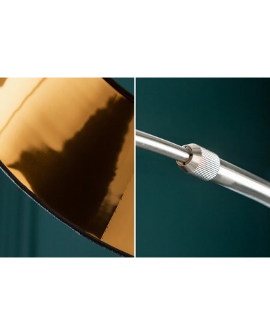 Lampadaire avec variateur d'intensité design Noir & Or 190 cm Python