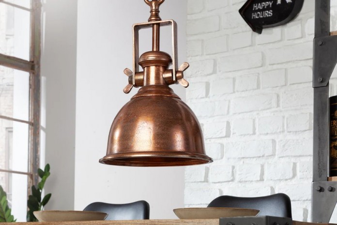 Suspension Industrielle Cuivre Chiné INDUSTRIAL 45cm