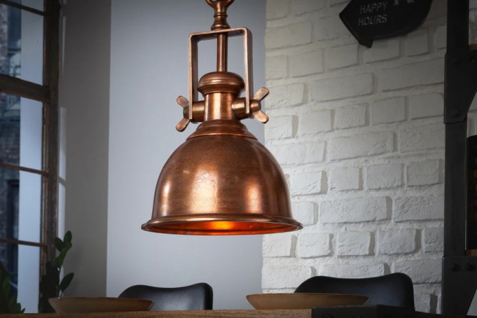 Suspension Industrielle Cuivre Chiné INDUSTRIAL 45cm