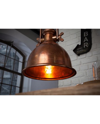 Suspension Industrielle Cuivre Chiné INDUSTRIAL 45cm
