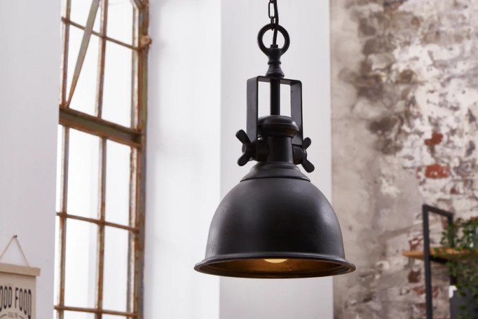 Suspension Industrielle Métal Noir INDUSTRIAL 45cm