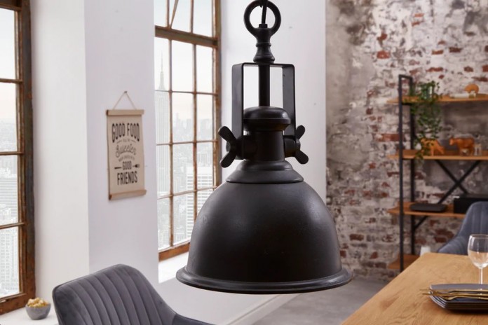Suspension Industrielle Métal Noir INDUSTRIAL 45cm