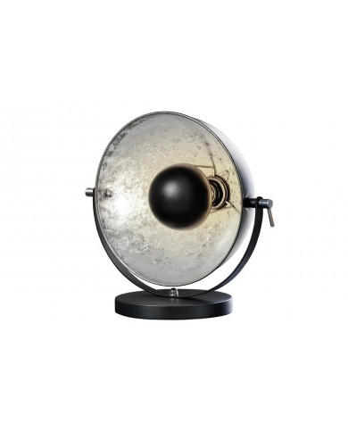 Lampe de Table Industrielle STUDIO Noir & Argent 40cm