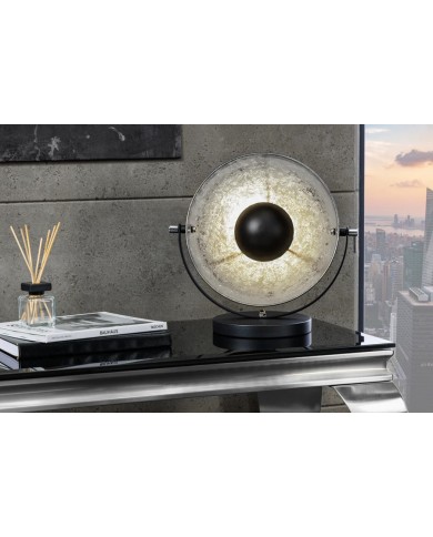 Lampe de Table Industrielle STUDIO Noir & Argent 40cm