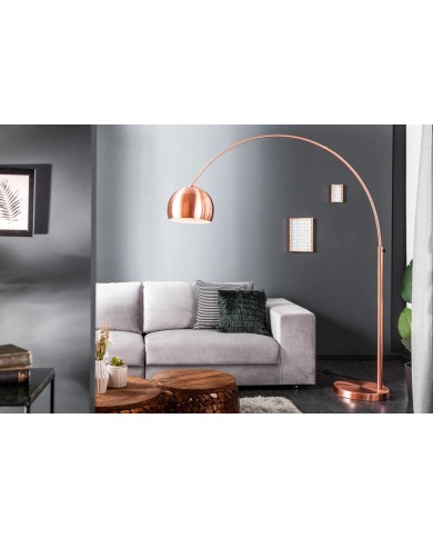 Lampadaire Arc Réglable Cuivre & Marbre 210 cm Big Bow