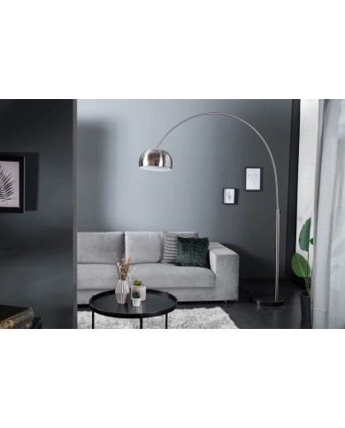 Lampadaire Arc Réglable Chrome & Marbre 210 cm Big Bow