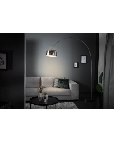 Lampadaire Arc Réglable Chrome & Marbre 210 cm Big Bow