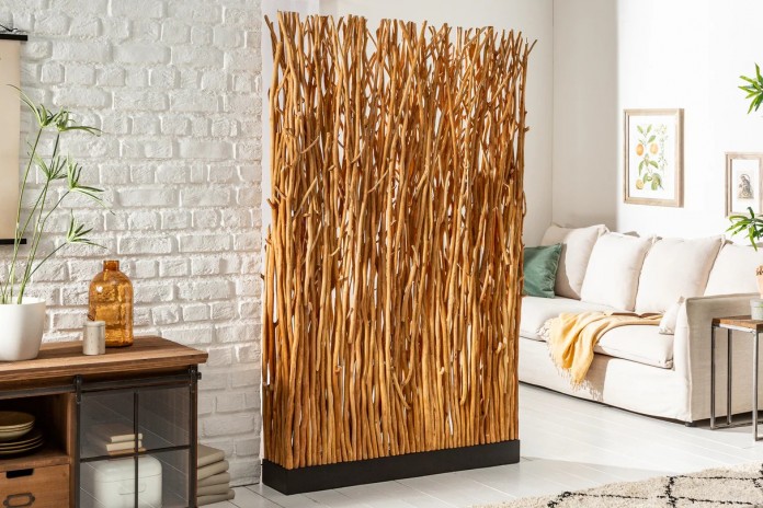 Lampadaire Sculptural Bois Naturel WOODSCAPE 180cm