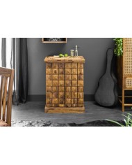Meuble bar pliant bois massif de sheesham naturel 130 cm Tessela