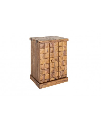 Meuble bar pliant bois massif de sheesham naturel 130 cm Tessela
