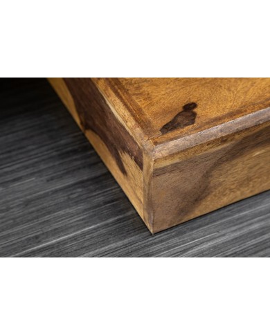 Meuble bar pliant bois massif de sheesham naturel 130 cm Tessela