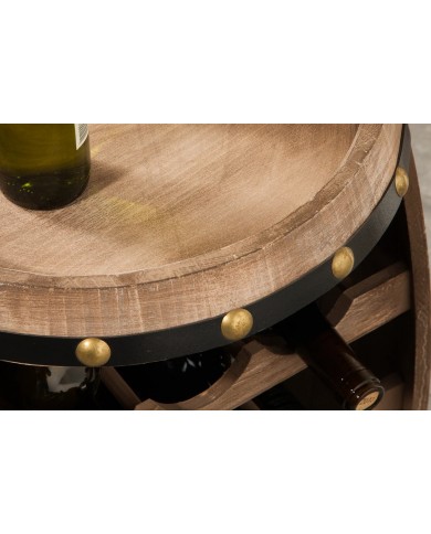 Casier à vin fût de tonneau en sapin 14 bouteilles CAVISTA 60 cm