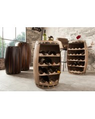Casier à vin fût de tonneau en sapin 23 bouteilles CAVISTA 80 cm